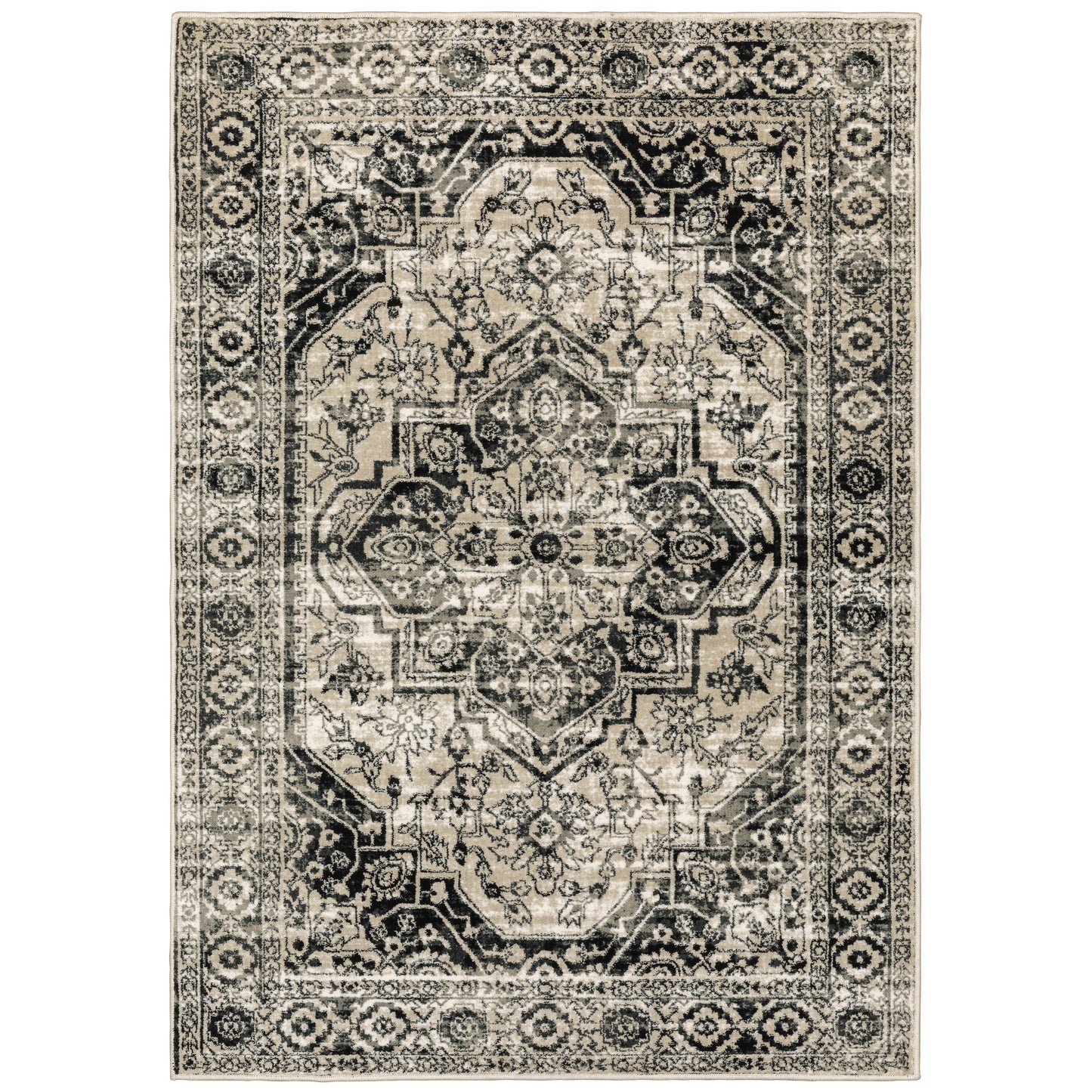 Georgia 429G0 Grey Medallion Rug