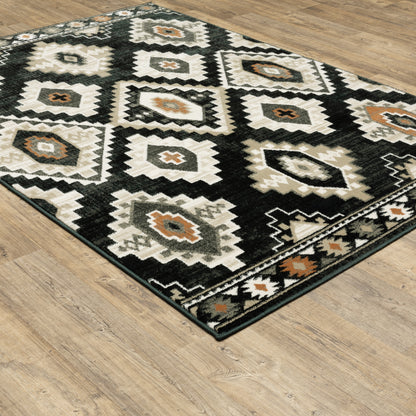 Georgia Southwest/Lodge Charcoal/ Ivory Cut Pile Rug