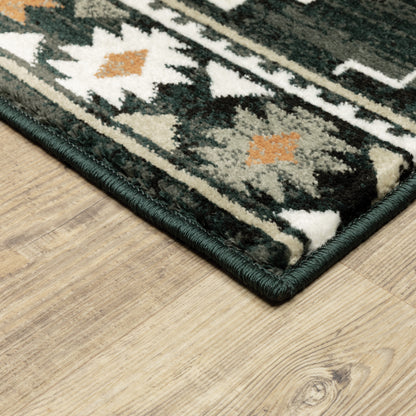 Georgia Southwest/Lodge Charcoal/ Ivory Cut Pile Rug