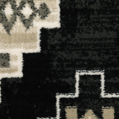 Georgia Southwest/Lodge Charcoal/ Ivory Cut Pile Rug