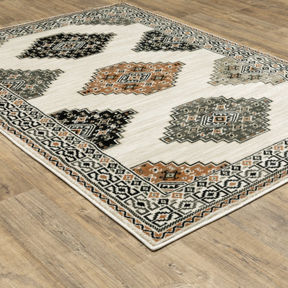 Georgia Southwest/Lodge Ivory/ Multi Cut Pile Rug