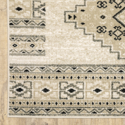 Georgia Southwest/Lodge Ivory/ Grey Cut Pile Rug
