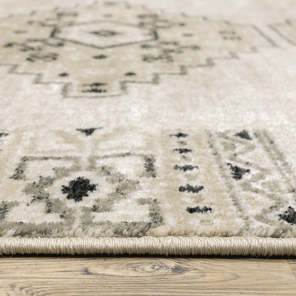 Georgia Southwest/Lodge Ivory/ Grey Cut Pile Rug