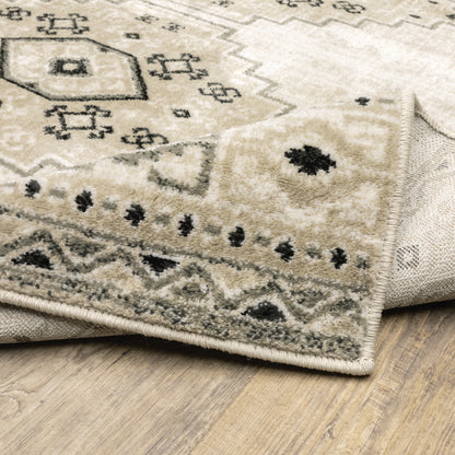 Georgia Southwest/Lodge Ivory/ Grey Cut Pile Rug
