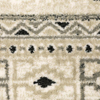 Georgia Southwest/Lodge Ivory/ Grey Cut Pile Rug