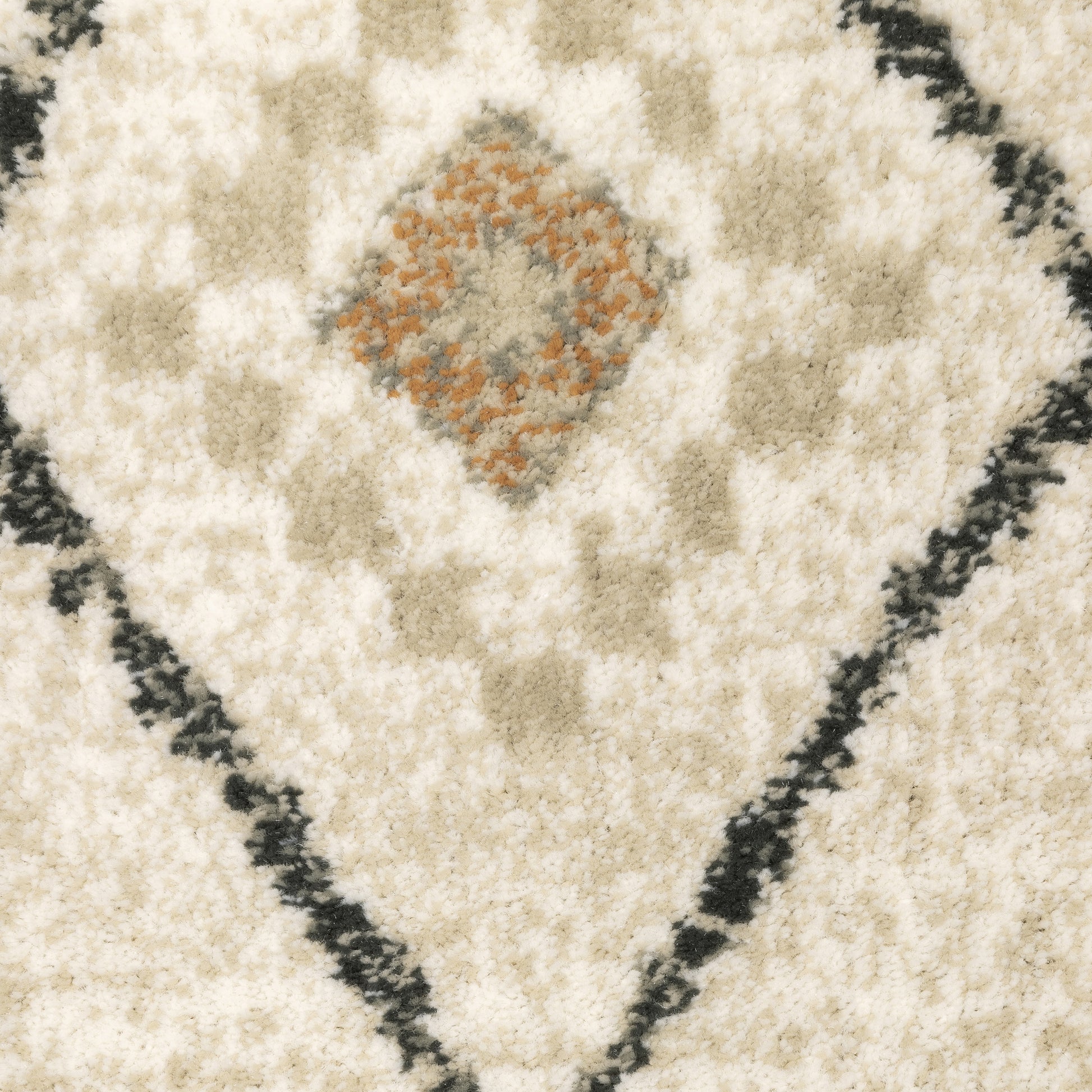 Georgia Tribal Ivory/ Orange Southwest/Lodge Cut Pile Rug