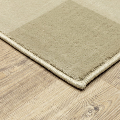 Georgia Geometric Beige/ Ivory Cut Pile Rug