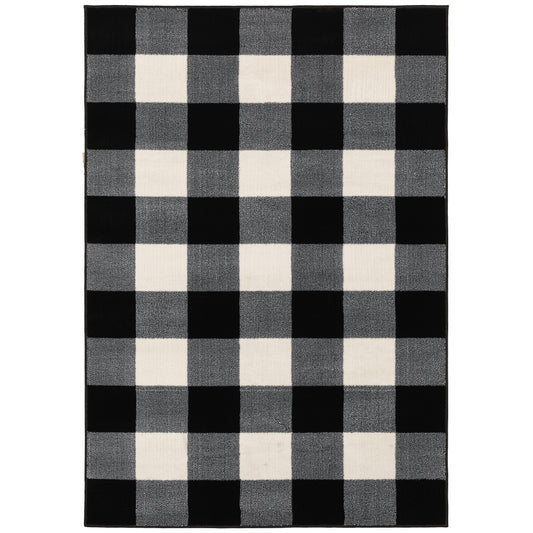 Georgia 678D0 Black Geometric Rug