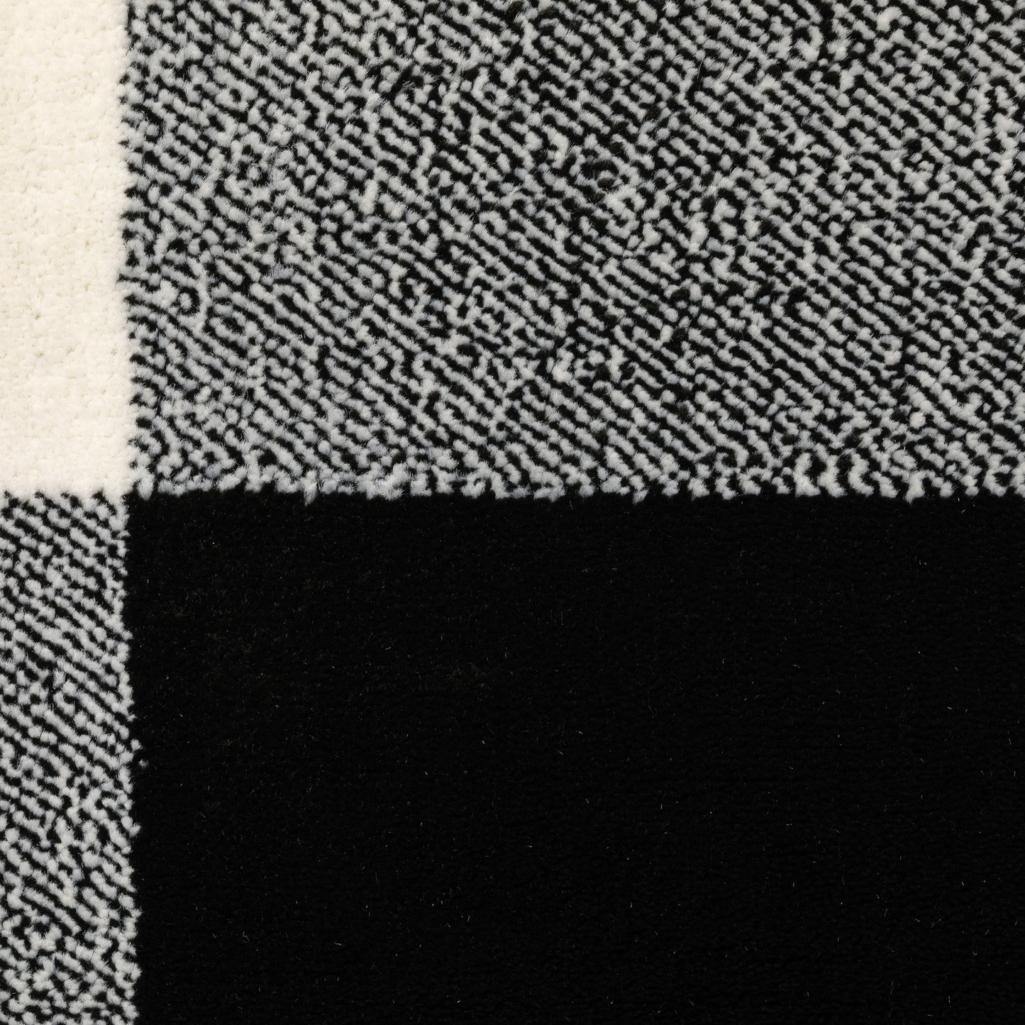 Georgia Geometric Black/ Ivory Cut Pile Rug