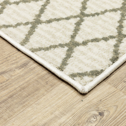 Georgia Southwest/Lodge Ivory/ Grey Tribal Cut Pile Rug