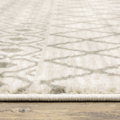 Georgia Southwest/Lodge Ivory/ Grey Tribal Cut Pile Rug