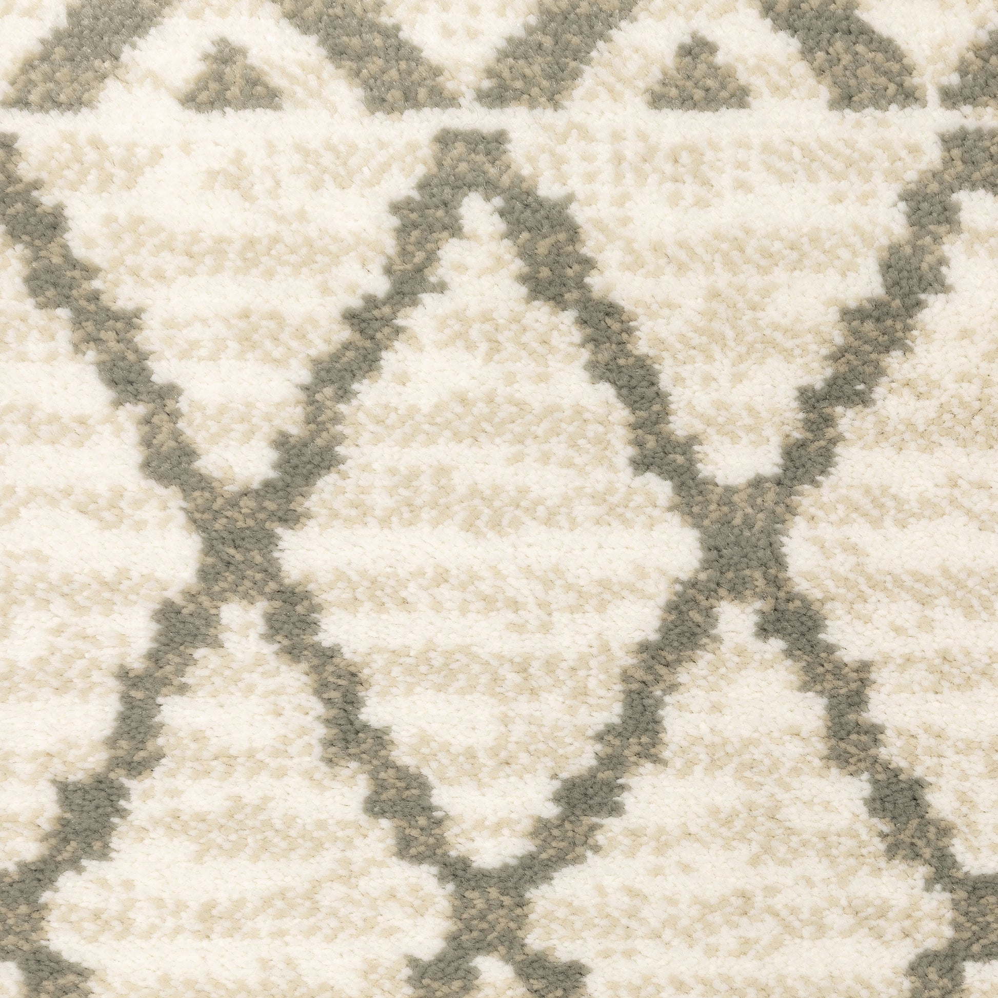 Georgia Southwest/Lodge Ivory/ Grey Tribal Cut Pile Rug