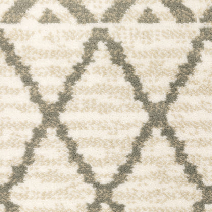 Georgia Southwest/Lodge Ivory/ Grey Tribal Cut Pile Rug