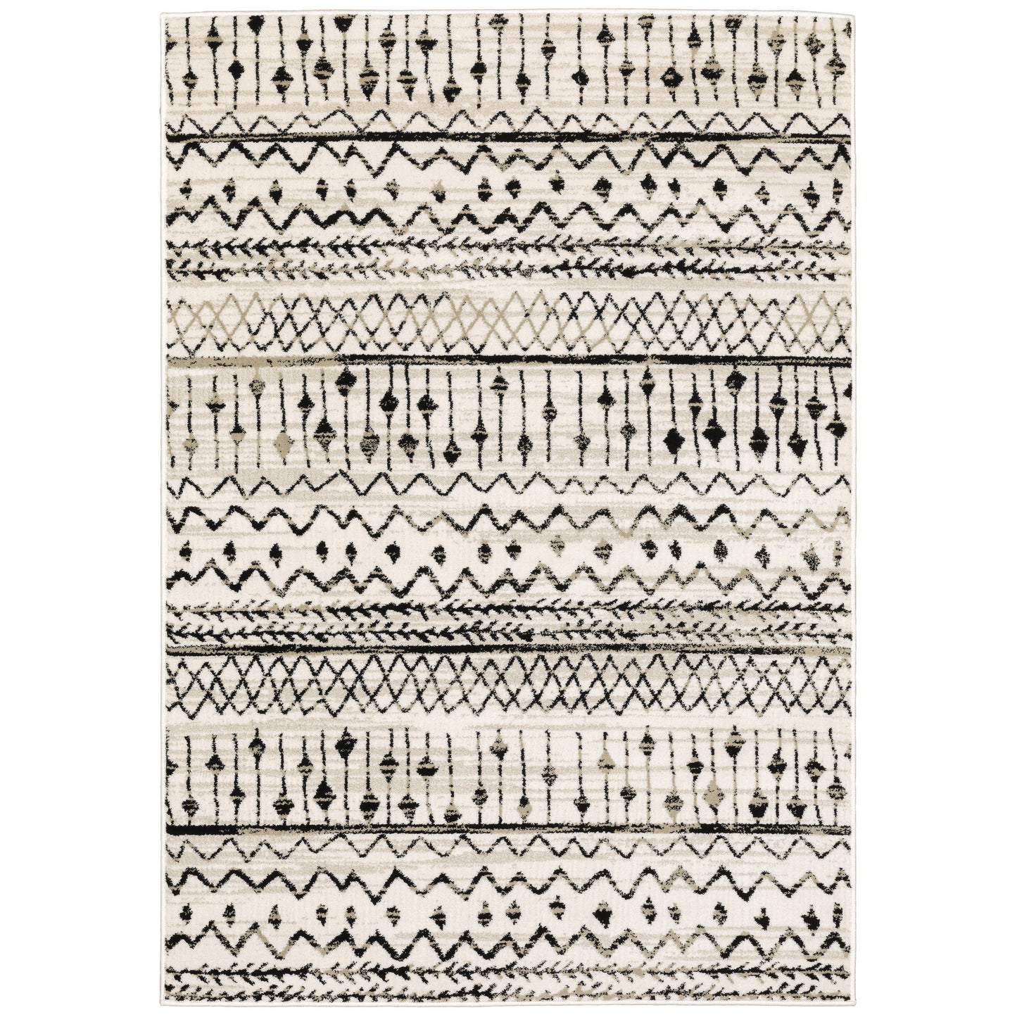 Georgia 8826E Ivory Tribal Rug