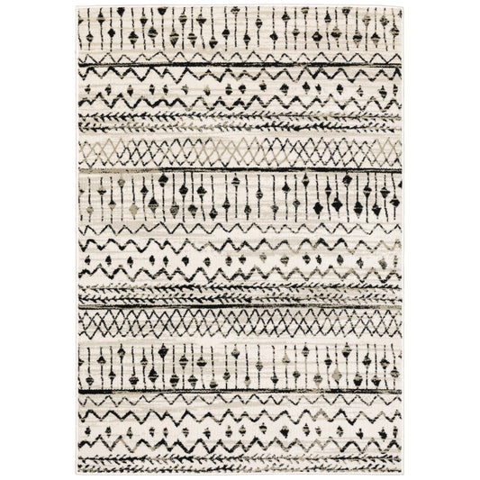 Georgia 8826E Ivory Tribal Rug