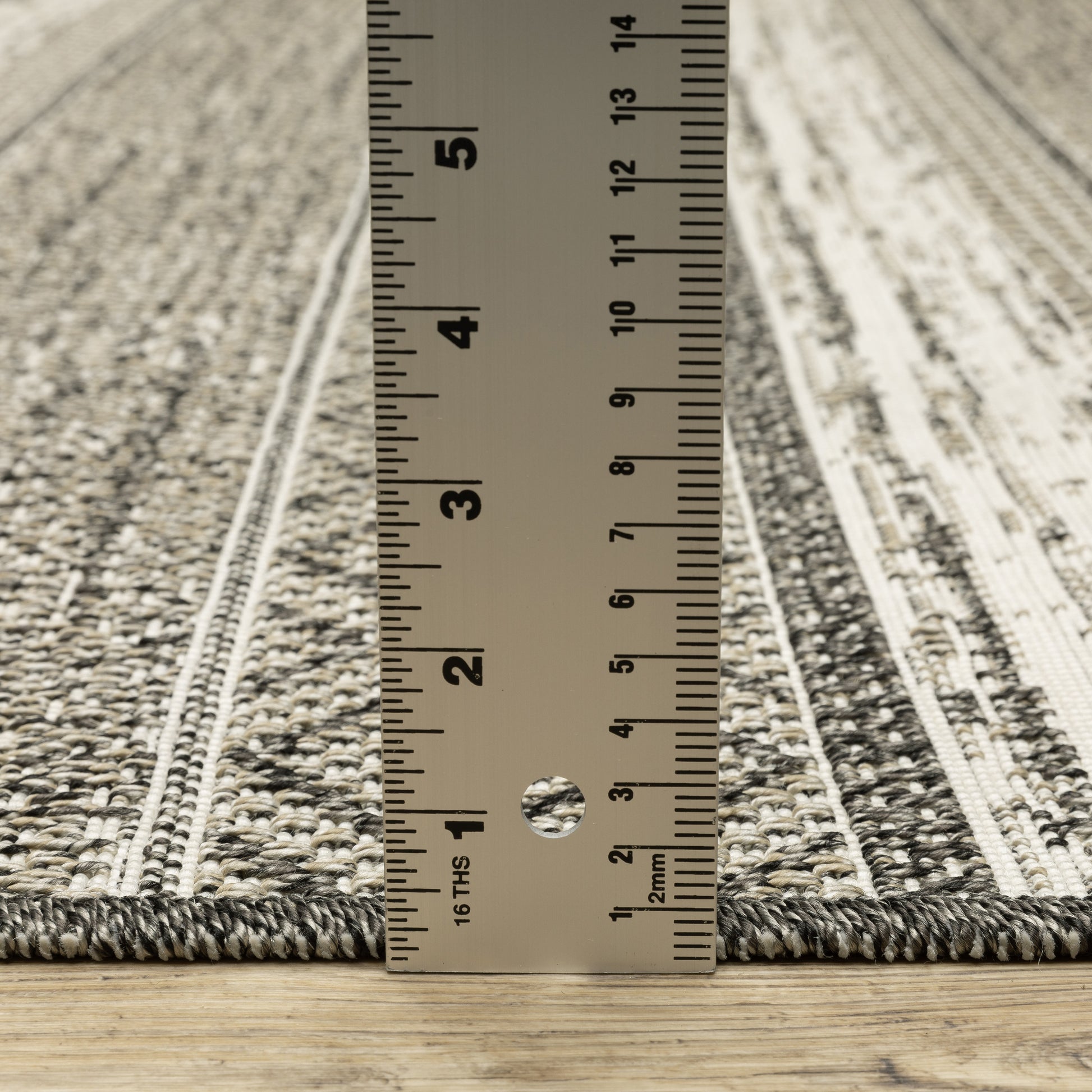 Gillian Stripe Beige/ Black Geometric Flat Weave Rug