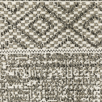 Gillian Stripe Beige/ Black Geometric Flat Weave Rug