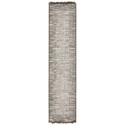 Gillian 502J Beige/ Black Distressed Border Rug