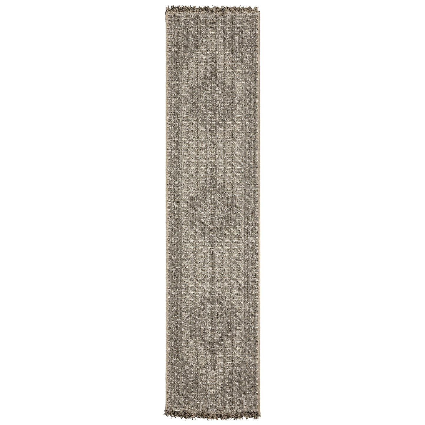 Gillian 5094X Beige/ Black Medallion Distressed Rug