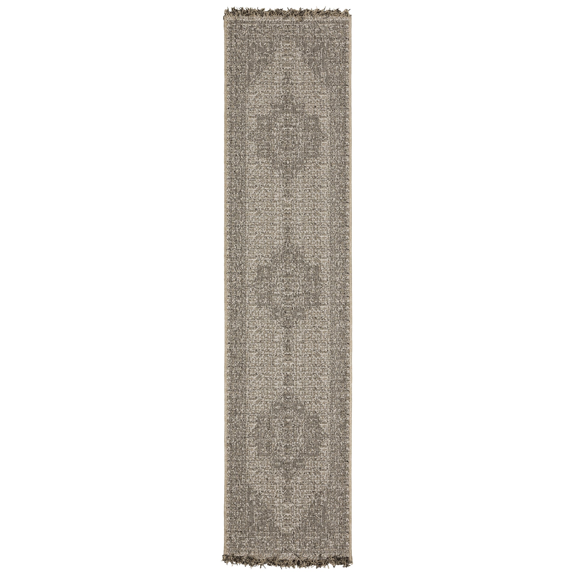 Gillian 5094X Beige/ Black Medallion Distressed Rug