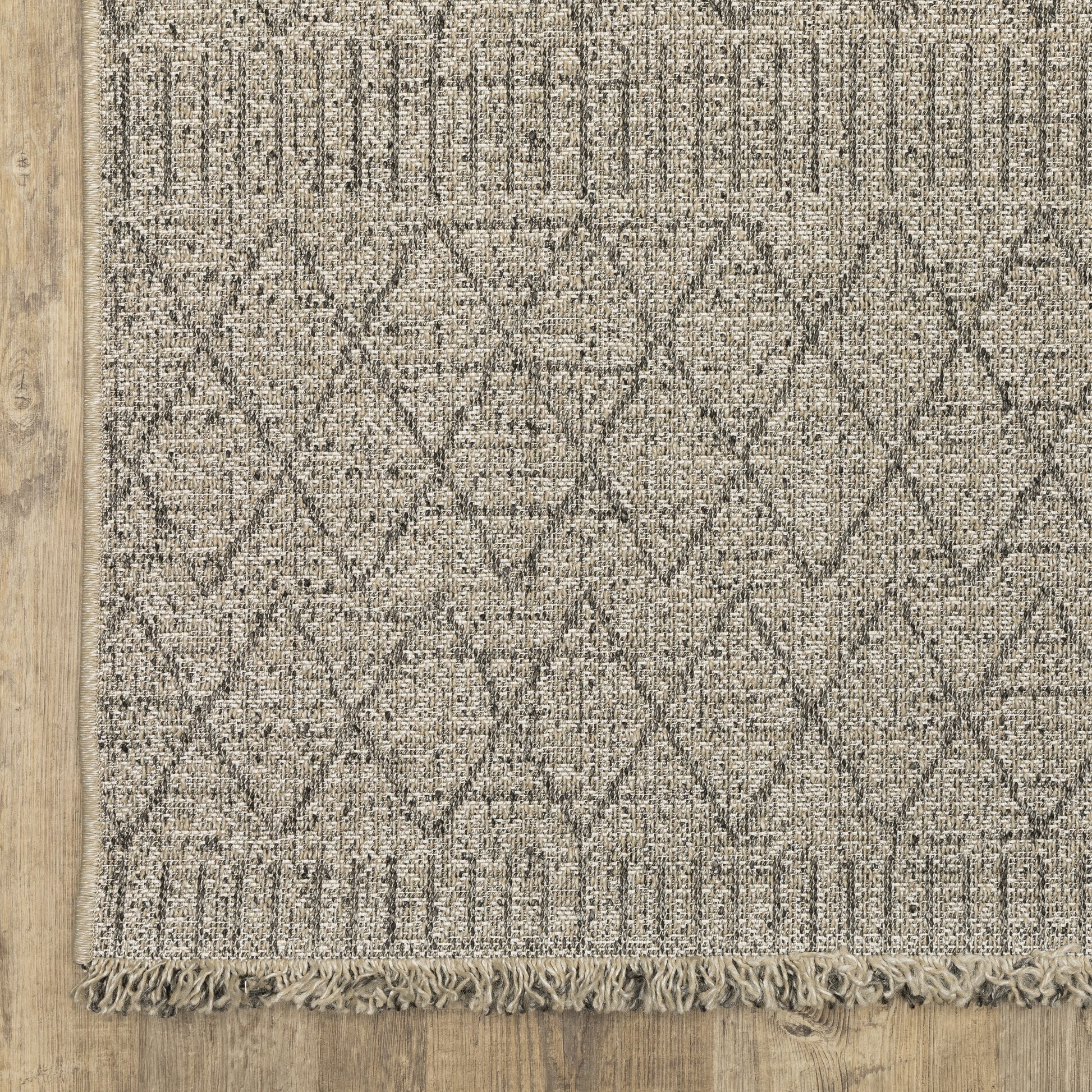 Gillian Stripe Beige/ Black Geometric Flat Weave Rug