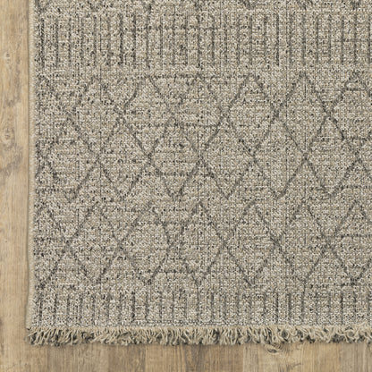 Gillian Stripe Beige/ Black Geometric Flat Weave Rug