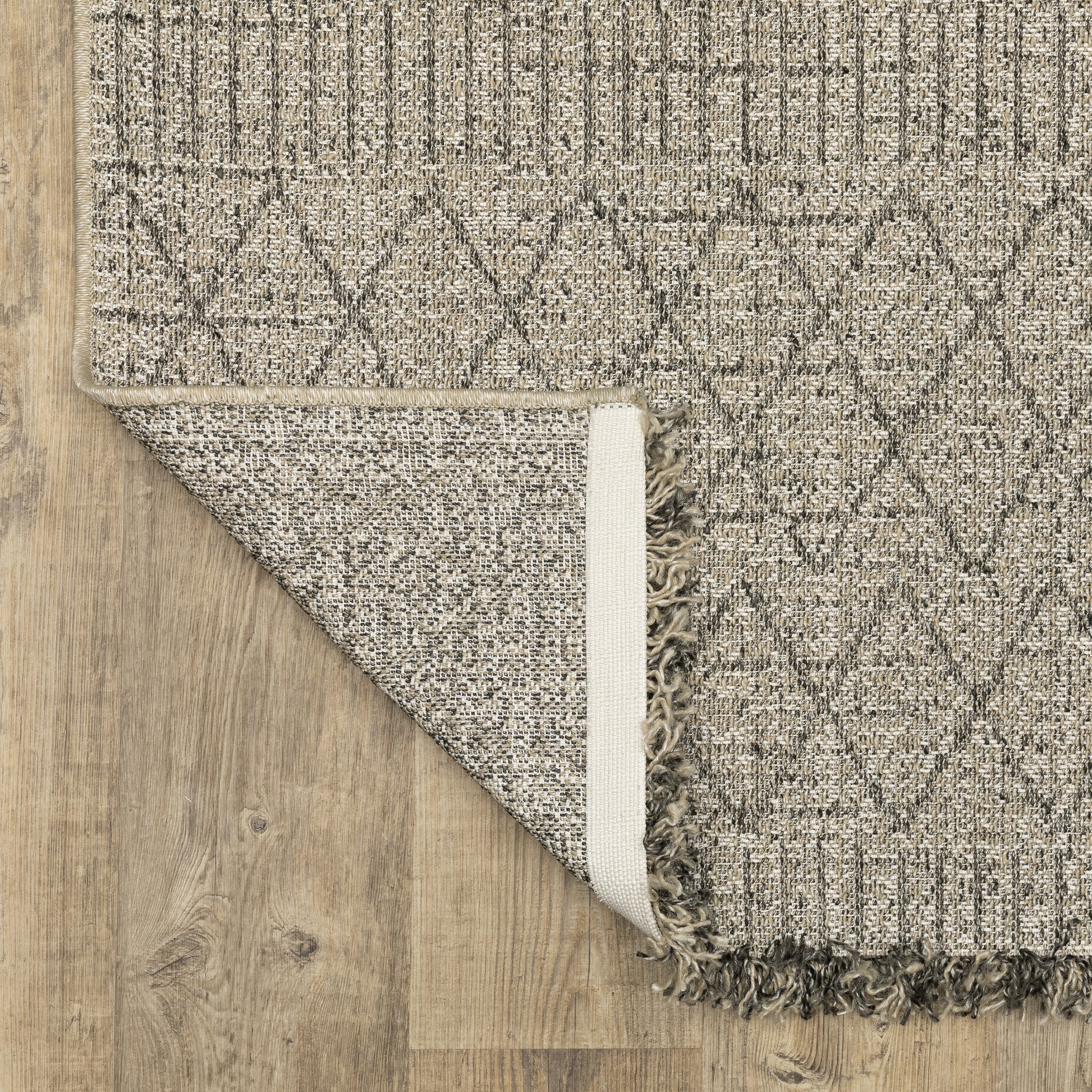 Gillian Stripe Beige/ Black Geometric Flat Weave Rug