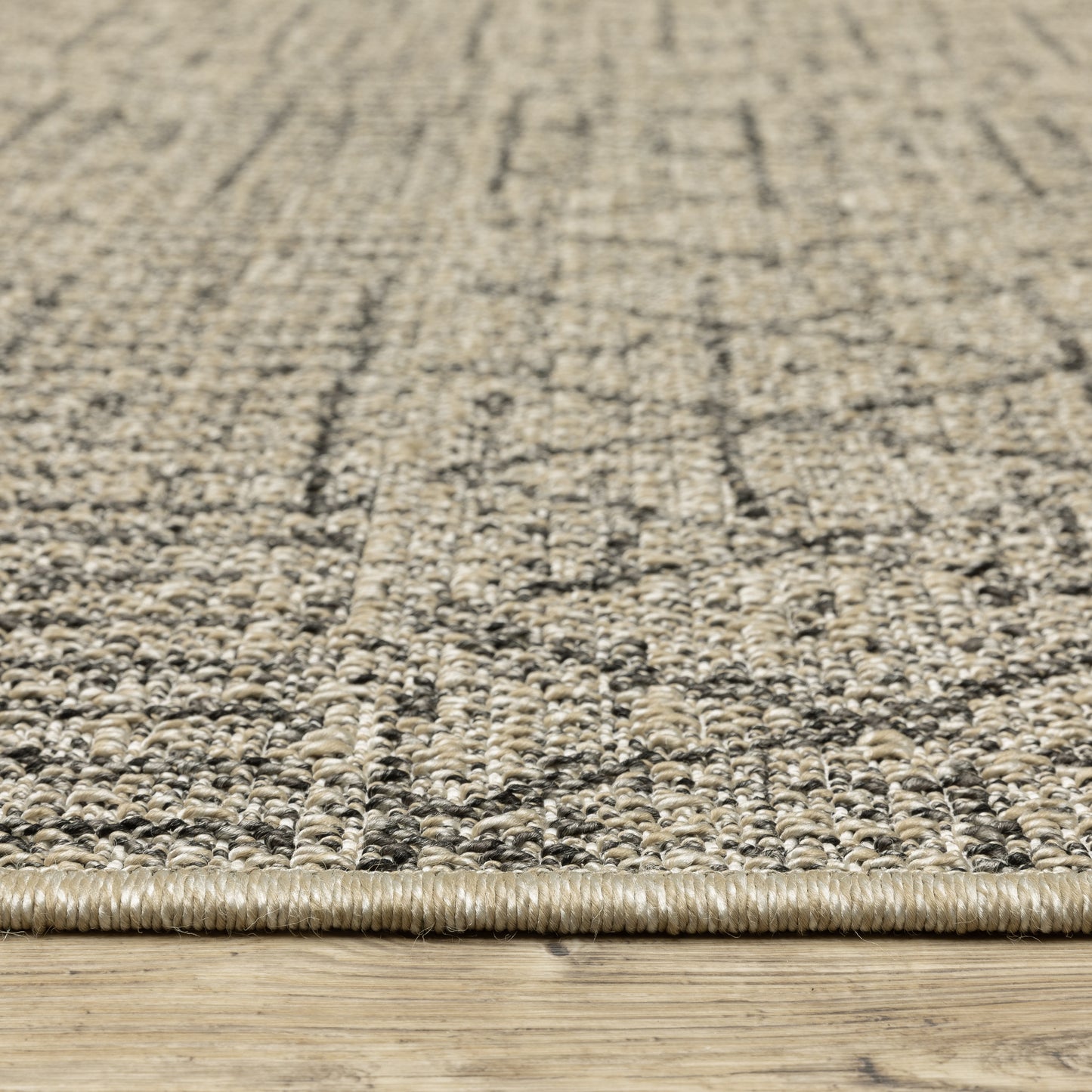 Gillian Stripe Beige/ Black Geometric Flat Weave Rug
