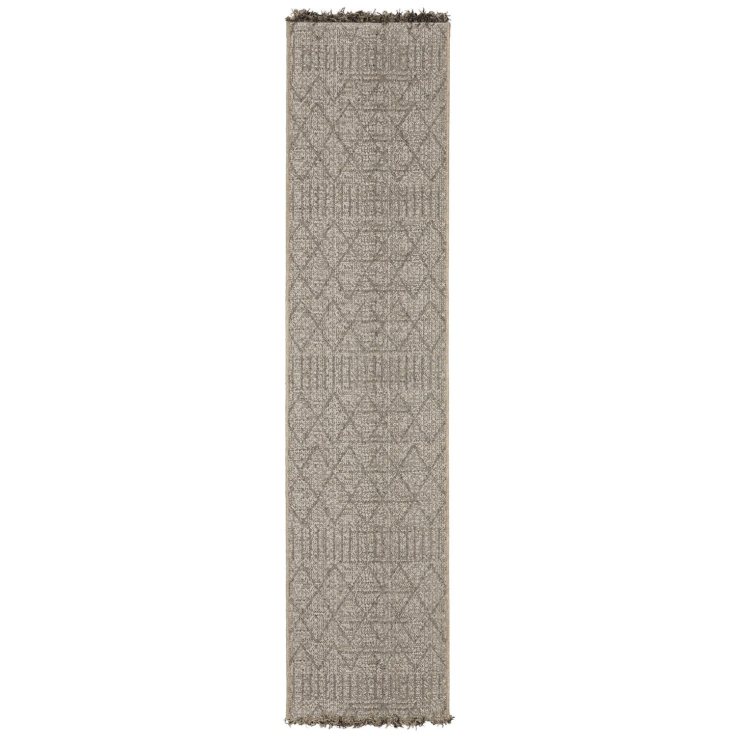 Gillian 5560J Beige/ Black Stripe Geometric Rug