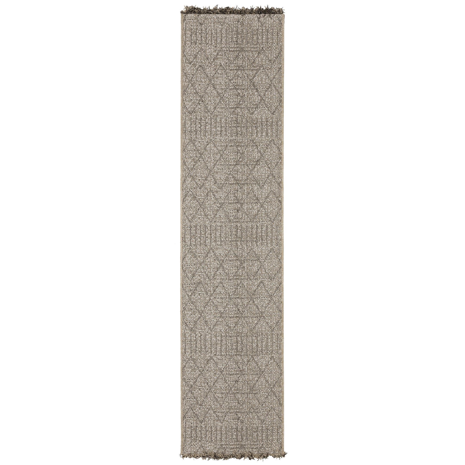 Gillian 5560J Beige/ Black Stripe Geometric Rug