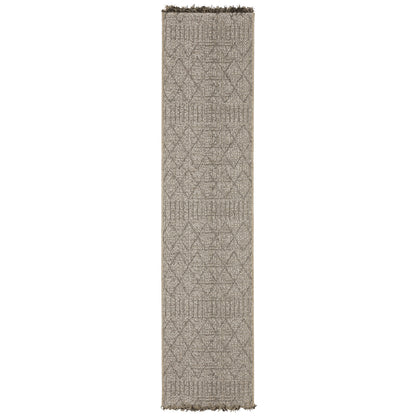 Gillian 5560J Beige/ Black Stripe Geometric Rug