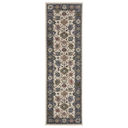 Hastings HA01E Ivory Floral Rug
