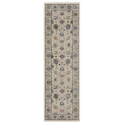 Hastings HA01W Ivory Floral Rug