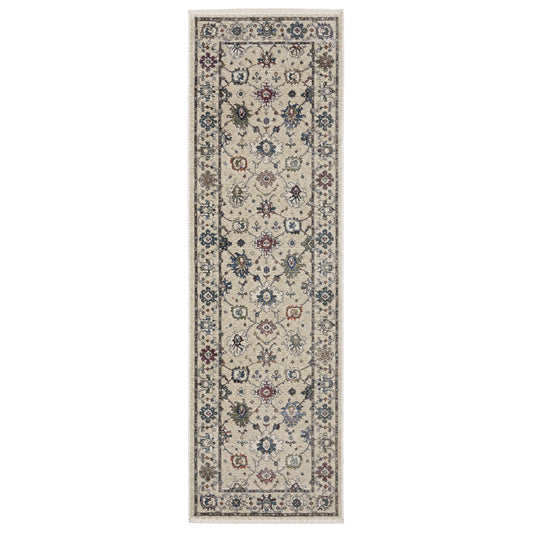 Hastings Ha01W Ivory/ Multi Floral Rug