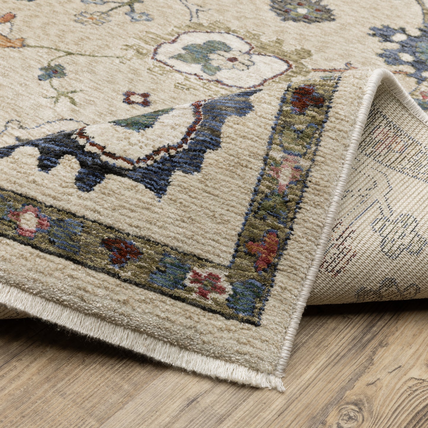Hastings Floral Ivory/ Multi Cut Pile Rug