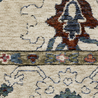 Hastings Floral Ivory/ Multi Cut Pile Rug