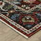 Hastings HA03V Red Floral Rug