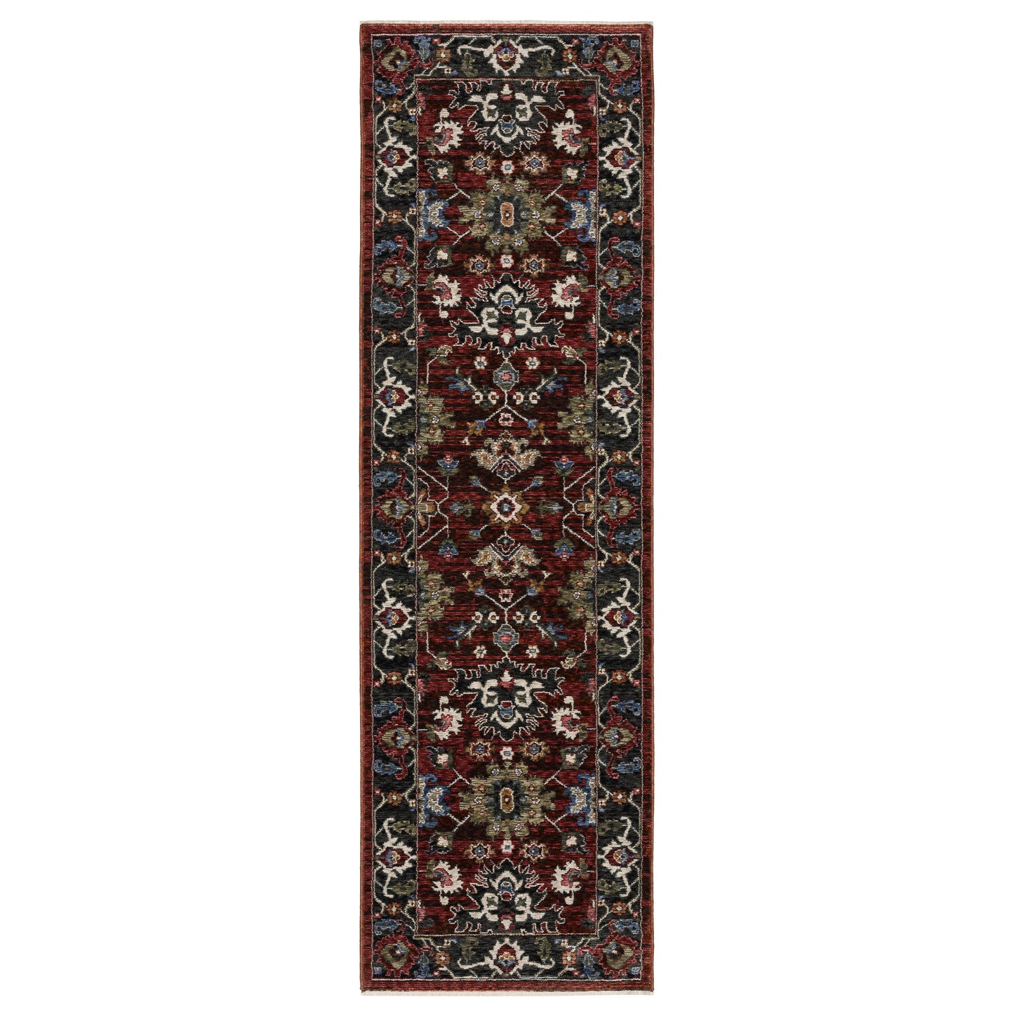 Hastings HA03V Red Floral Rug