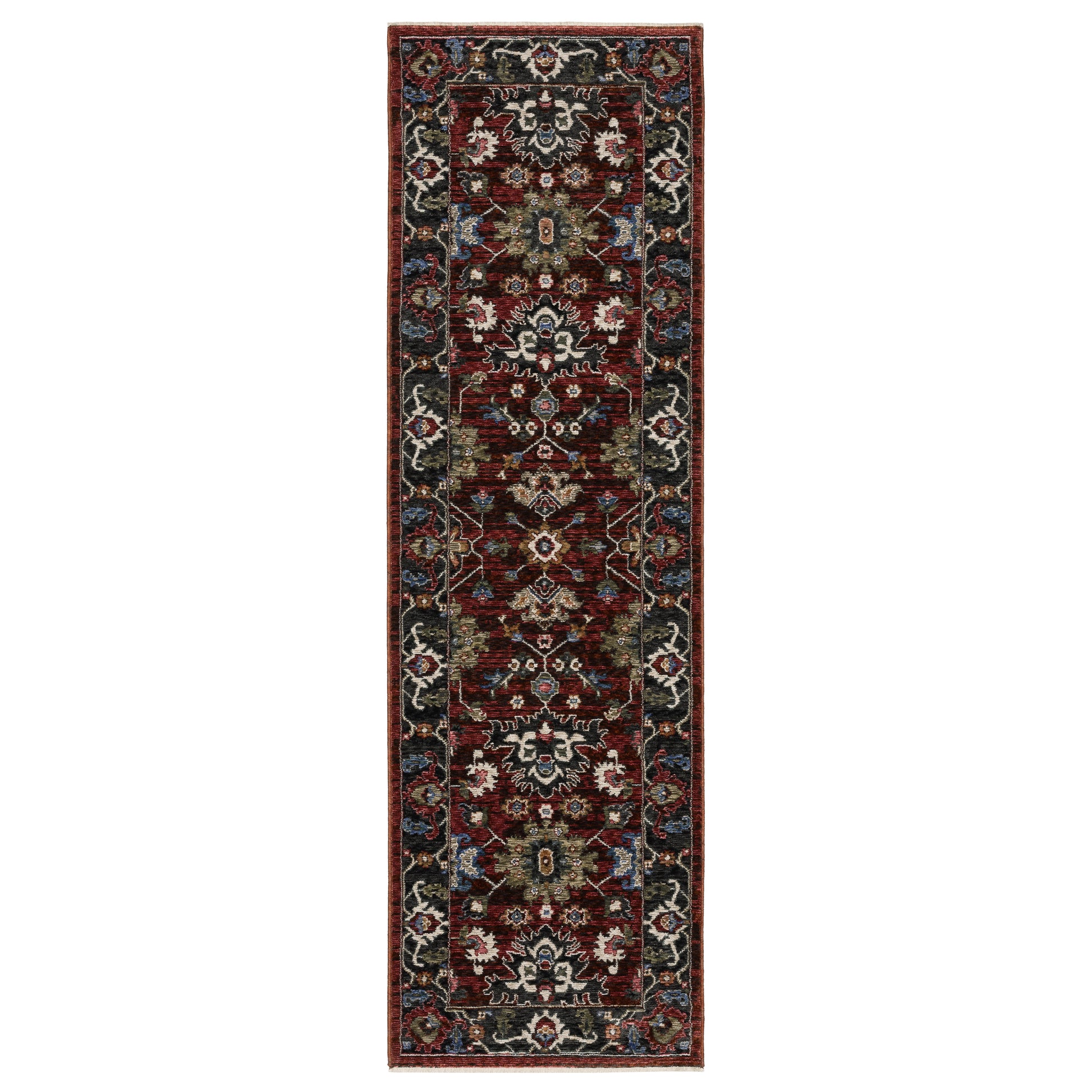 Hastings HA03V Red Floral Rug