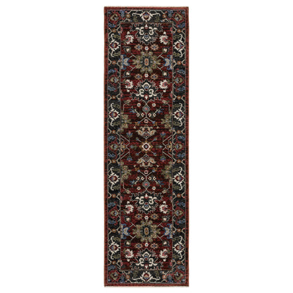 Hastings HA03V Red Floral Rug