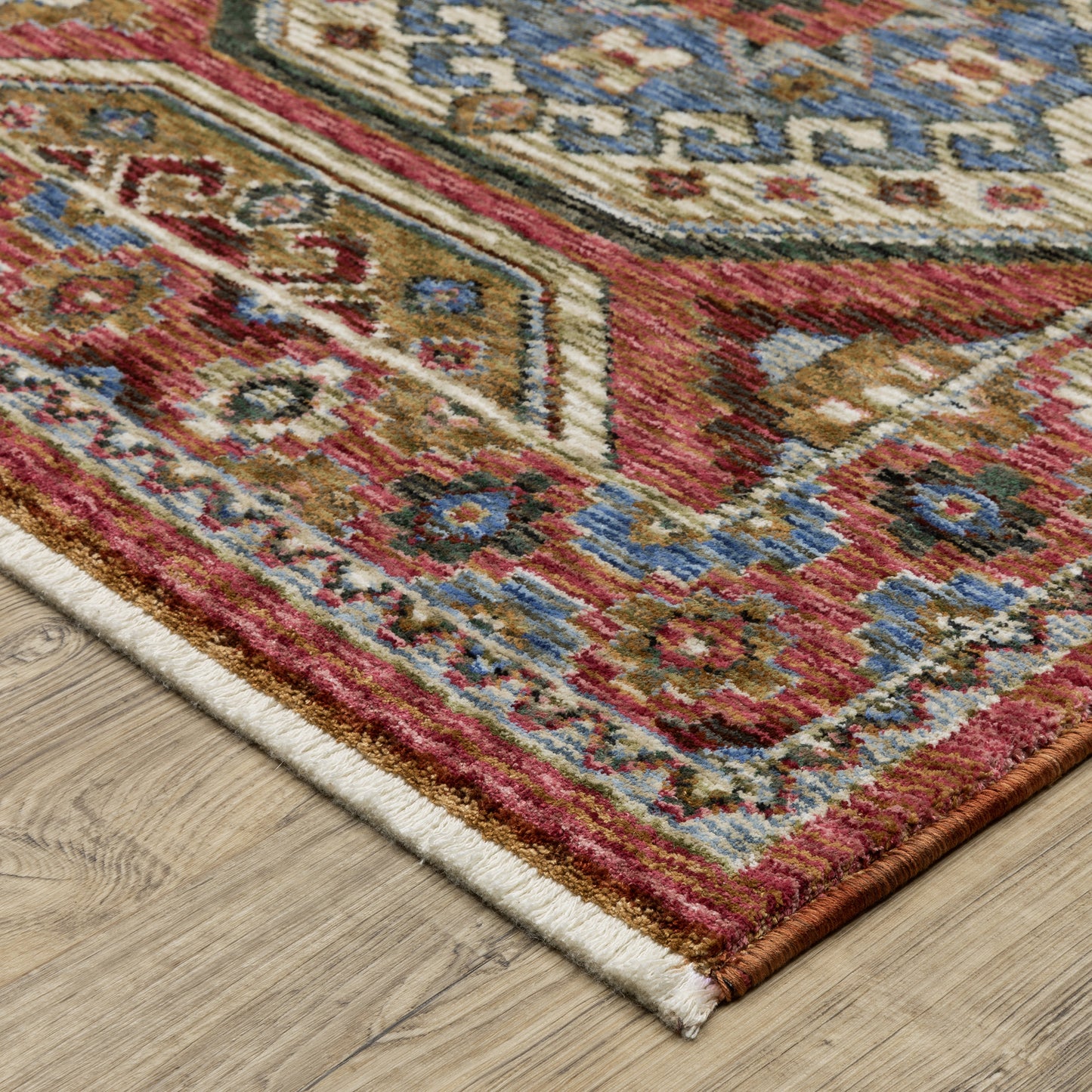 Hastings Geometric Pink/ Multi Cut Pile Rug