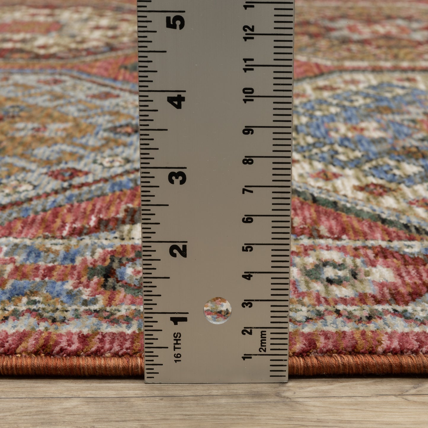 Hastings Geometric Pink/ Multi Cut Pile Rug