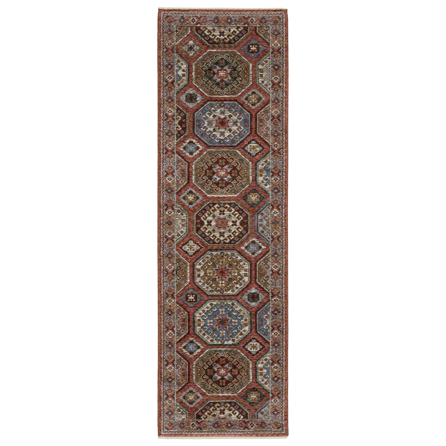 Hastings Ha05R Pink/ Multi Geometric Rug