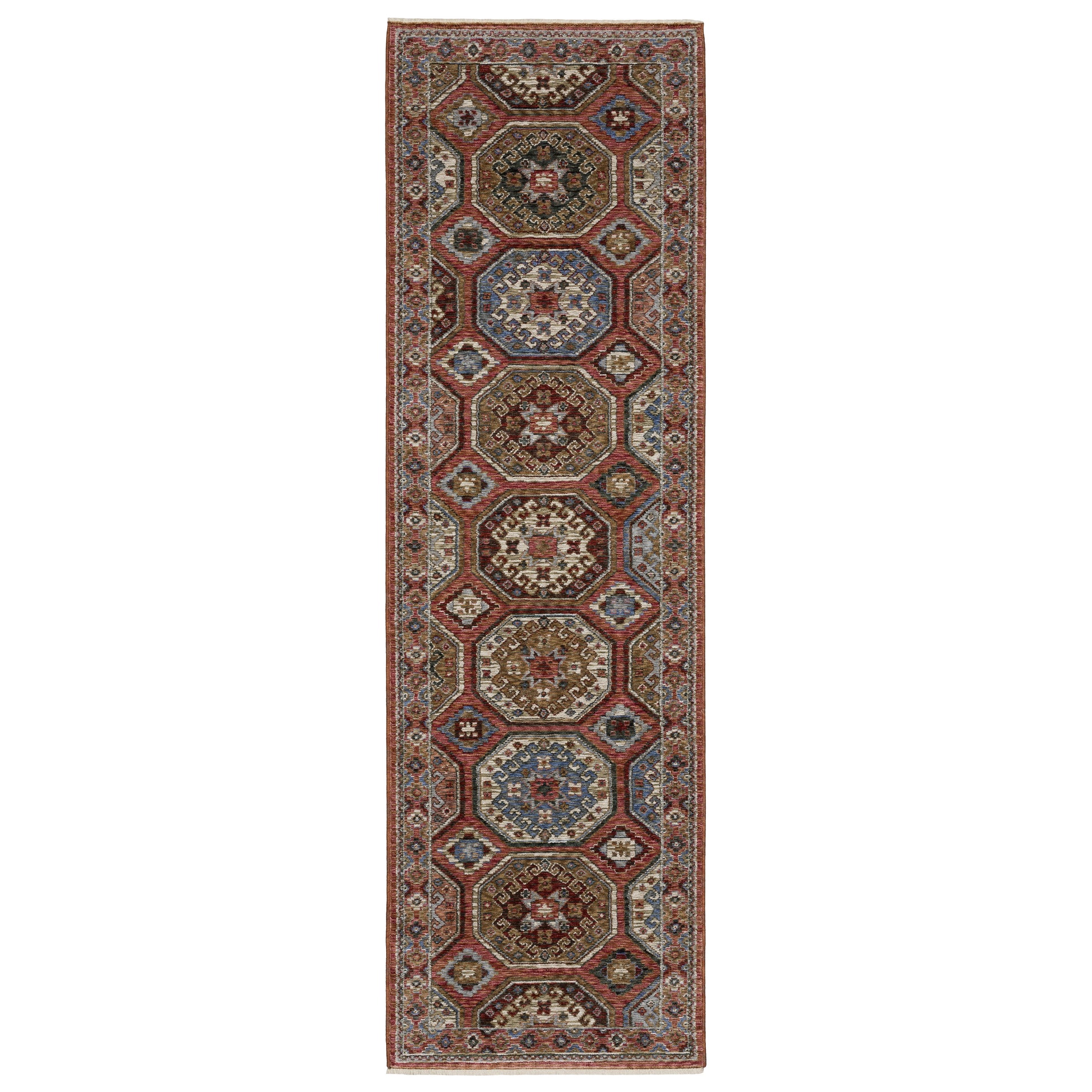 Hastings Ha05R Pink/ Multi Geometric Rug