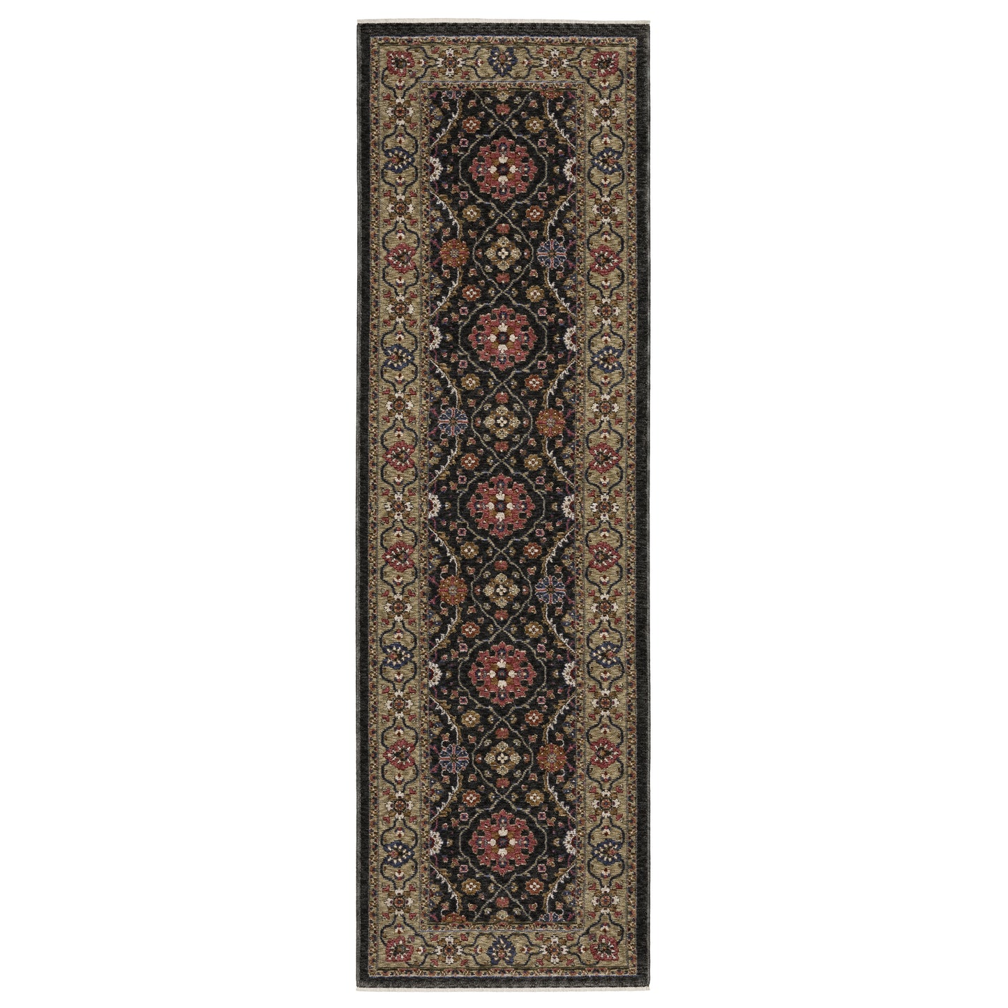 Hastings HA07D Charcoal Floral Rug