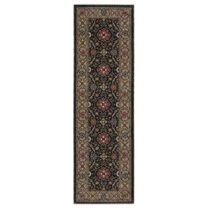 Hastings HA07D Charcoal Floral Rug