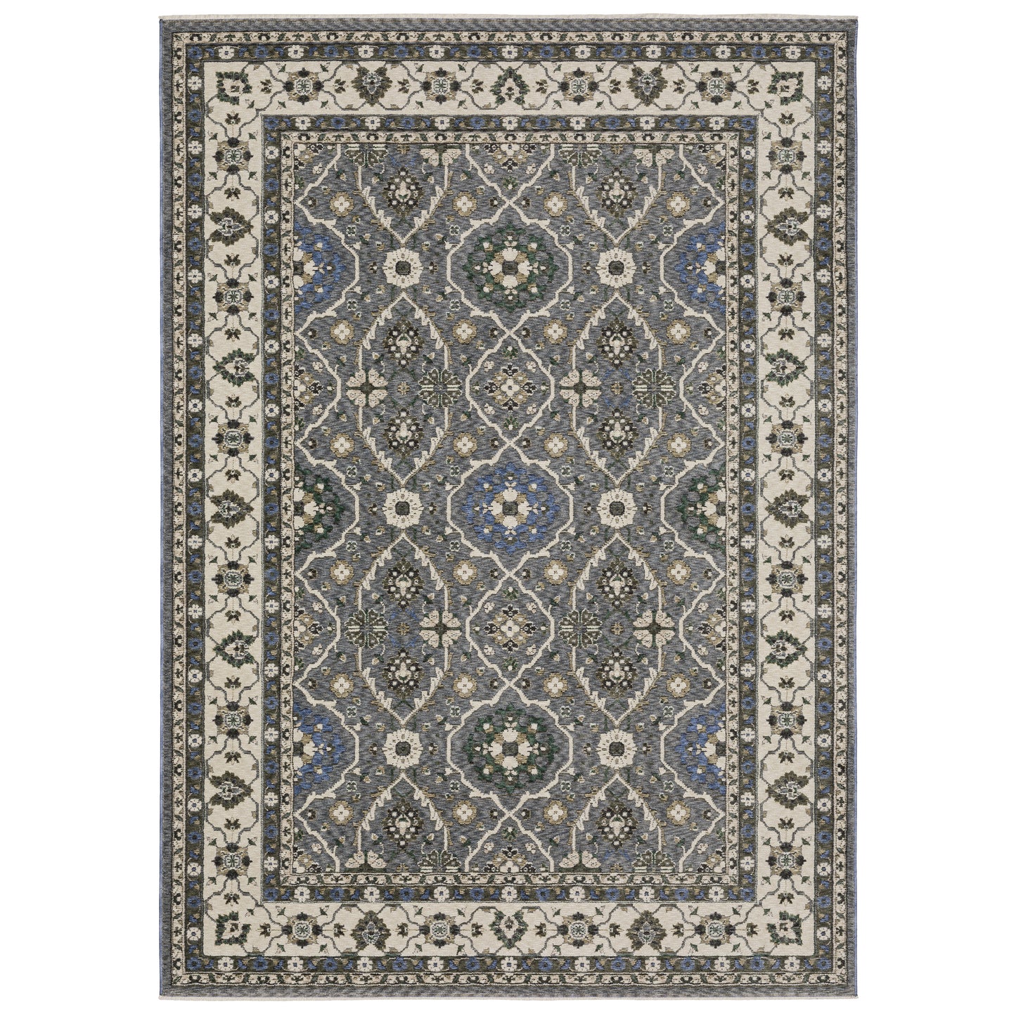 Hastings HA07H Blue Floral Rug
