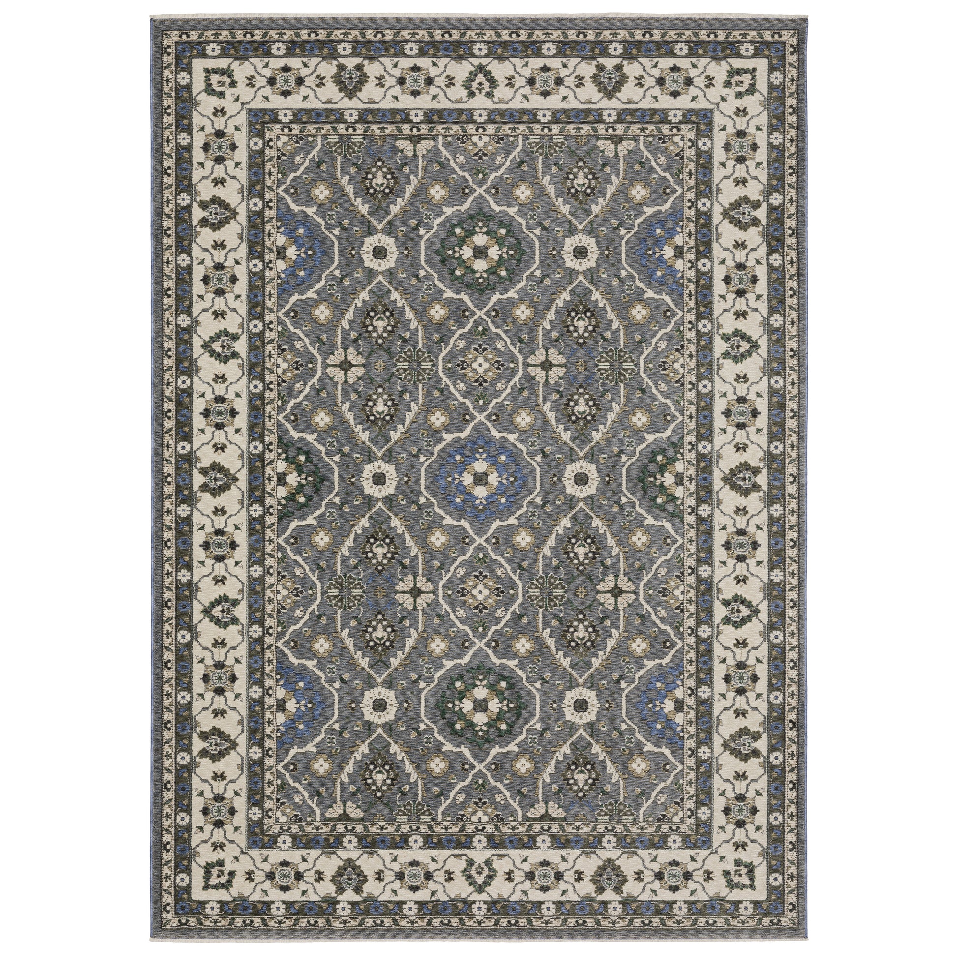 Hastings HA07H Blue Floral Rug