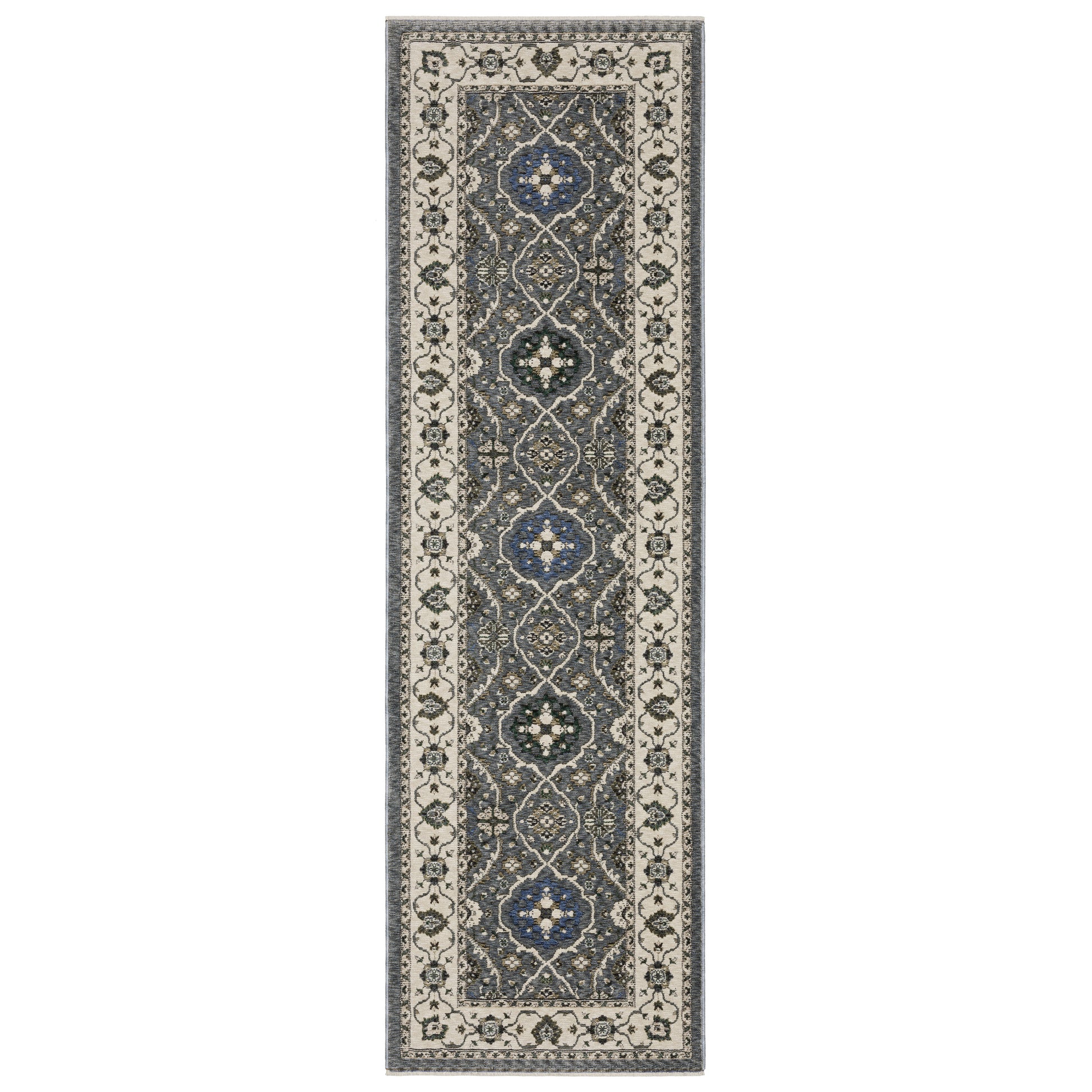 Hastings HA07H Blue Floral Rug