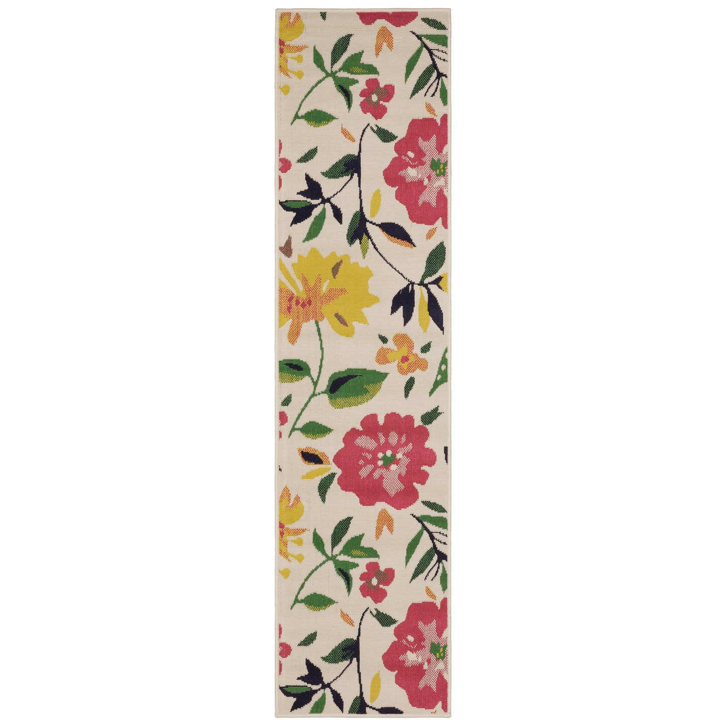 Havana Hav02 Ivory/ Multi Outdoor Floral Rug